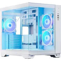 Chieftec Geh Visio GM-30W-TG-OP weiß Tem Gaming-behuizing Wit