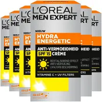 L'Oréal 6x Men Expert Hydra Energetic Spf 15 Gezichtscrème 50 Ml