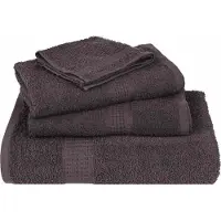 vidaXL Washandjes FROGN 4 st 30x30 cm 360 g/m² antraciet