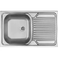 Deante Staal Zm5 311p 1-baks Spoelbak Met Afdruipgedeelte Rechts Opbouw