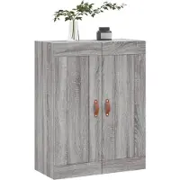 vidaXL Wandkast 69,5x34x90 cm bewerkt hout grijs sonoma eikenkleurig