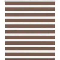 vidaXL Dubbele rolgordijn, bruin, 125x150 cm, stofbreedte 120,9 cm, polyester