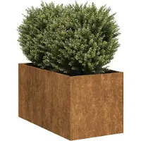 vidaXL Plantenbak roestig 40x80x40 cm weervast staal