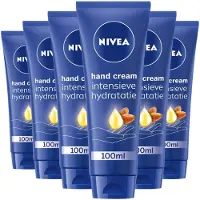 Nivea Intensief Voedende Handcrème Droge Handen - Handverzorging - Hand Cream - 24 uur lang hydraterende werking - Bevat amandelolie en sheaboter - Voordeelverpakking 6 x 100 ml