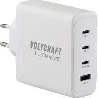 Voltcraft UC-3C1A140W01 USB-oplader 140 W 3x USB-C, 1x USB-A USB PD 3.1 Wit Binnen GaN