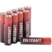 Voltcraft Industriële LR03 Micro (AAA) alkaline-mangaan batterij, 1350 mAh, 1,5 V, 10 stuks