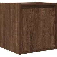 vidaXL Nachtkastje wandgemonteerd 38x34x40 cm bruin eikenkleur