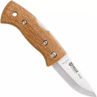 Helle 761 Berget, 2001763, Satin Sandvik 12C27, Mustard Jute Micarta bushcraft zakmes