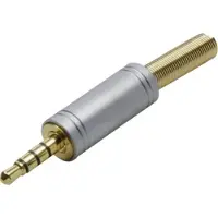BKL 3,5mm Jack (m) connector - verchroomd metaal - 4-polig / stereo