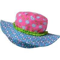Playshoes Hoed blauw / groen / lichtroze / wit
