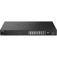 D-Link DMS-1250-18P Slimme Beheerde Schakelaar 16x 2,5G Ethernet (PoE++), 2x 10G SFP+