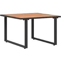 vidaXL Salontafel Zwart en Bruin 55 x 55 x 35 cm Gepoedercoat staal