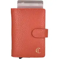 Charm London Washington Creditcard etui - 100% Leer - Leren Tas - Oranje