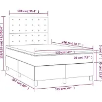 vidaXL Boxspring met matras kunstleer wit 120x200 cm