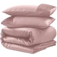 Sleeptime Dekbedovertrek Velvet Band - Roze 140 x 200/220 cm