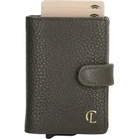 Charm London Washington Creditcard etui - 100% Leer - Leren Tas - Donkergroen