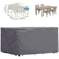 Perel Tuinsethoes | Vierkant | 165 x 135 x 95 cm (PP, Grijs)