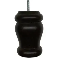 Furniture Legs Europe Meubelpoot zwart rond Ø 9 cm en hoogte 12 cm van massief hout (M8)