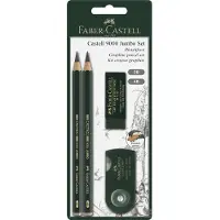 Faber-Castell grafietpotloden - serie 9000 Jumbo - set potlood + gum + slijper - FC-119398