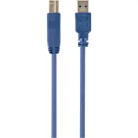 Cablexpert USB-A naar USB-B kabel - USB3.0 - tot 0,9A / blauw - 1,8 meter