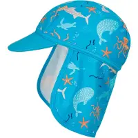 Playshoes Uv-bescherming Peaked Cap Zeedieren Turquoise | Maat: 49 cm