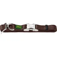 Hunter Vario Basic Alu-Strong Hondenhalsband - 45-65 cm - Nylon - Bruin