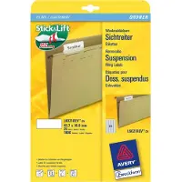 Avery Zweckform AVERY Etiketten voor hangmappen L6021REV-25 afneembaar A4 Wit 45,7 x 16,9 mm 25 Vellen à 64 Etiketten