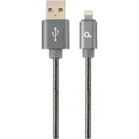 Cablexpert USB 2.0 (AM/8-pin lightning M) oplot metalizowany 2m szary Gembird