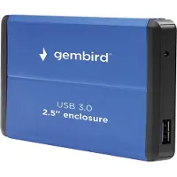 Gembird Externe HDD behuizing 2.5' SATA USB3.0 blauw