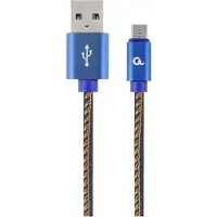 Gembird Micro-USB kabel Denim Blue Jeans 2 meter