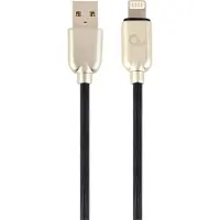 Cablexpert Premium 8-pin laad- & datakabel 'rubber' 1 meter zwart