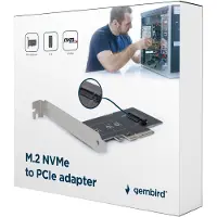Gembird PCIe insteekkaart M.2 SSD adapter, met extra low-profile bracket