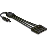 DeLOCK DL4 Solar Splitter Cable 1 x female to 4 x male 50 cm black