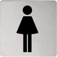 Keuco deurbord dames roestvrij staal, horeca openbare ruimte WC-bord plan