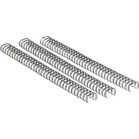Fellowes metalen inbindruggen, formaat 14 mm, 100 stuks, voor 34-gaats inbindmachines metalen inbindrug, zilver, 100
