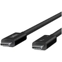 Belkin INZ002bt2MBK USB-C-kabel Thunderbolt 4 Thunderbolt (USB-C) stekker 2 m Zwart 8K UHD