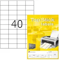 Topstick Etiket 8698 52.5x29.7mm wit 4000 stuks - 2 stuks