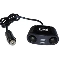 Eufab 16549 Sigarettenaanstekerverdeler Aantal sigarettenaanstekerbussen: 2 x Interfaces: USB: 2 x Stroombelasting (max.): 10 A