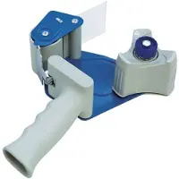 Donau afroller voor verpakkingsplakband | metaal | voor rollen tot 50 mm | blauw-grijs