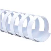 GBC inbindruggen, plastic, Ø 16 mm, 100 stuks, wit