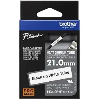 Brother HSe-251E krimpkous tape zwart op wit 21 mm (origineel)