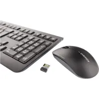 Cherry DW 3000 - Toetsenbord met muis - draadloos, 2,4 GHz, Engels-Amerikaanse toetsenbordindeling, zwart