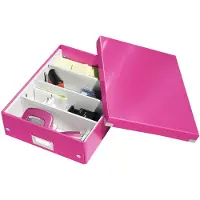 Leitz organisatiebox Click + Store, middel, roze