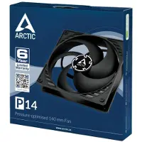 Arctic Cooling P14 PC-ventilator Zwart (b x h x d) 140 x 27 x 140 mm