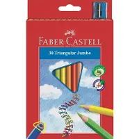 Faber-Castell kleurpotloden - Jumbo - driekantig - etui à 30 stuks - met puntenslijper - FC-116530