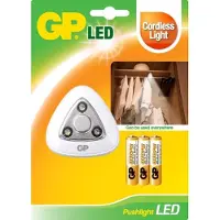 GP Led lamp pushlight inclusief 3 aaa batterijen