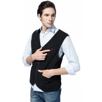 Glovii Mannen, Vest, GV1L, Zwart, (L)