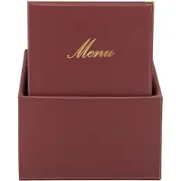Securit Menubox Classic, A4, Wijnrood, inclusief 20 menukaarten