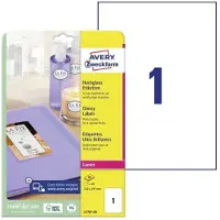 Avery L7767-40 hoogglanzende etiketten 210 x 297 mm (40 stuks)