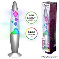 Partyfunlights - Lava Lamp Multi-Color LED - 34 cm - Verandert van kleur - Lavalampen sfeerlichting - Nachtlampje voor kinderen 6+